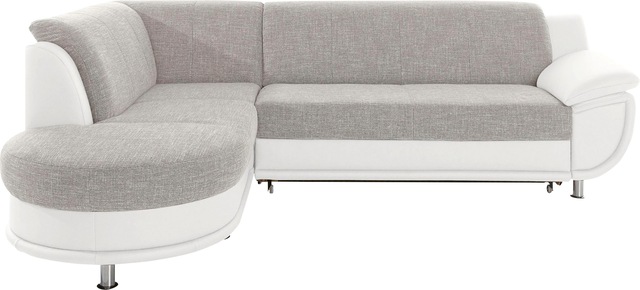 TRENDMANUFAKTUR Ecksofa "Rondo 3, zeitlos und bequem, Materialmix, breite A günstig online kaufen