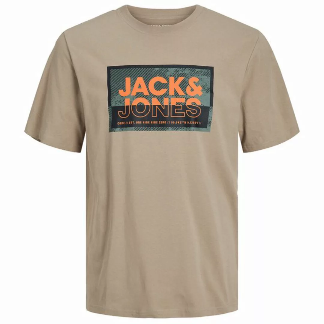 Jack & Jones Rundhalsshirt Jack&Jones T-Shirt XXL beige Logoprint JCOLOGAN günstig online kaufen