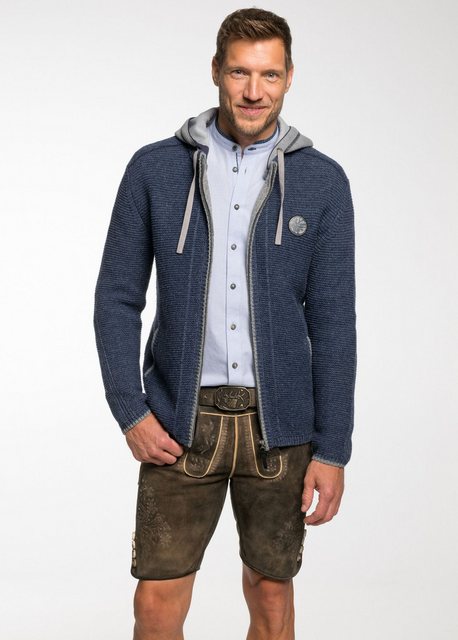 Spieth & Wensky Trachtenstrickjacke Strickjacke Herren - ECHO - dunkelgrau günstig online kaufen