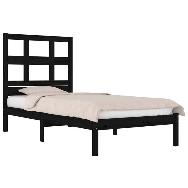 vidaXL Bett Massivholzbett Schwarz 75x190 cm günstig online kaufen