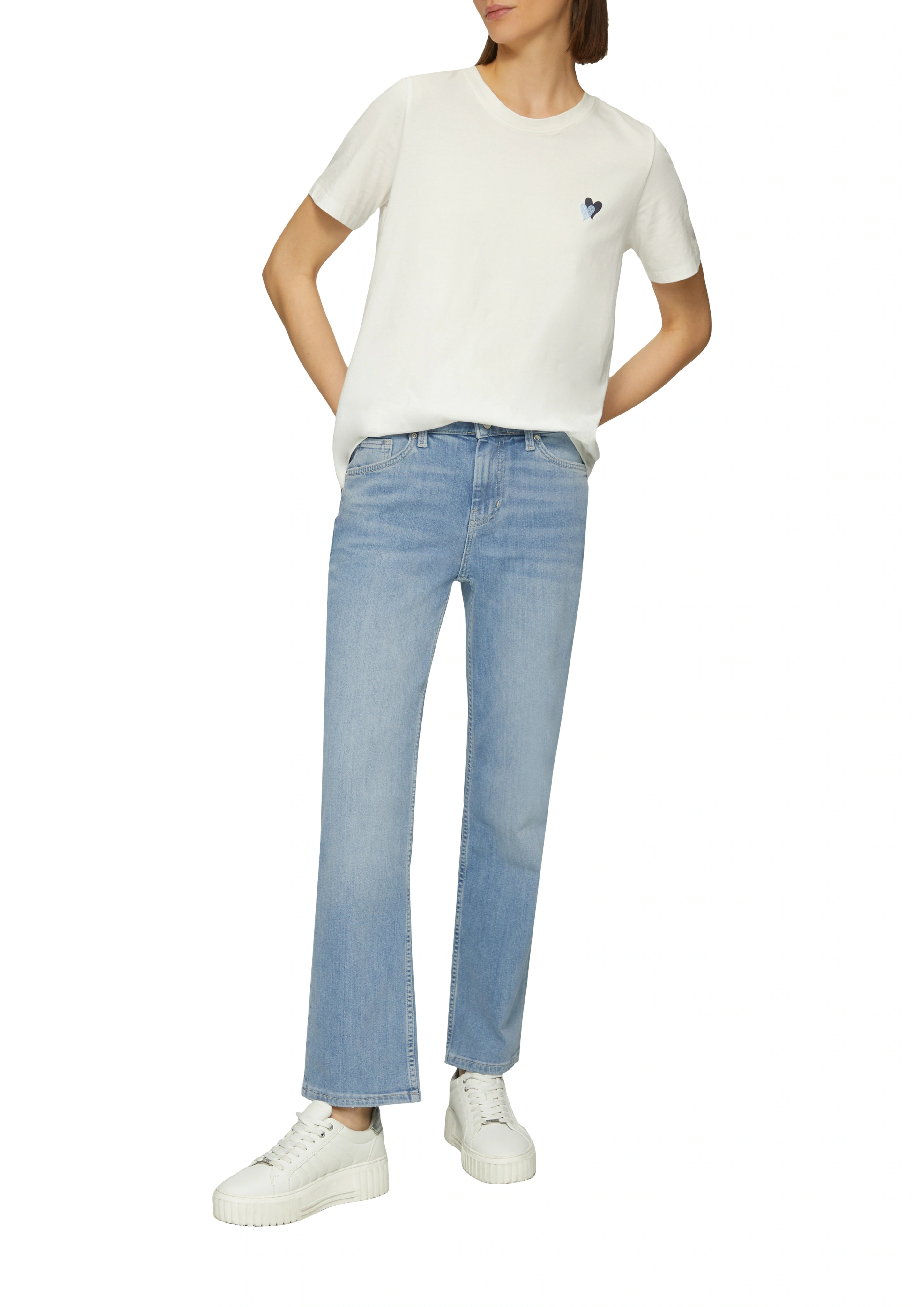 s.Oliver Gerade Jeans s.Oliver - Jeans Karolin - Regular Fit, Mid Rise, Str günstig online kaufen