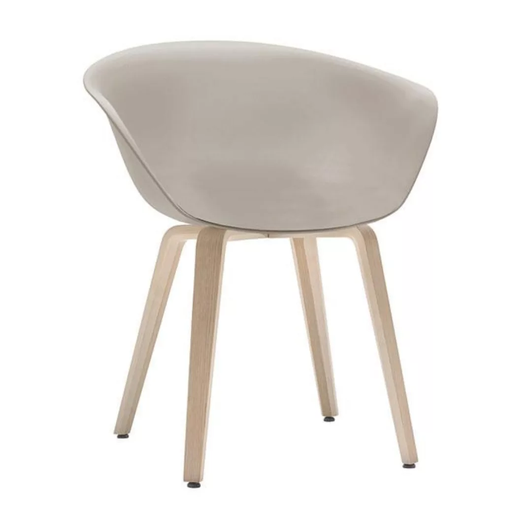 Arper - Duna 02 4203 Stuhl mit Holzgestell - beige/Gestell Eiche günstig online kaufen