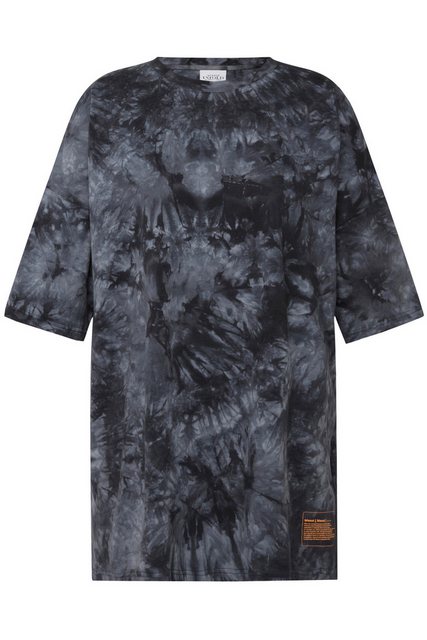 Studio Untold Rundhalsshirt Oversize-Shirt Batik-Print Rundhals Halbarm Uni günstig online kaufen