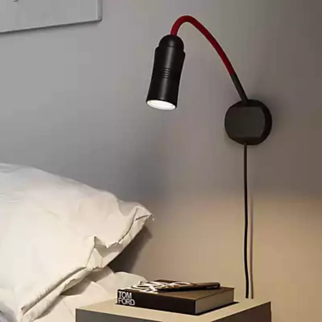 Neo! Flex Hotel II LED-Wandleuchte, schwarz/rot günstig online kaufen