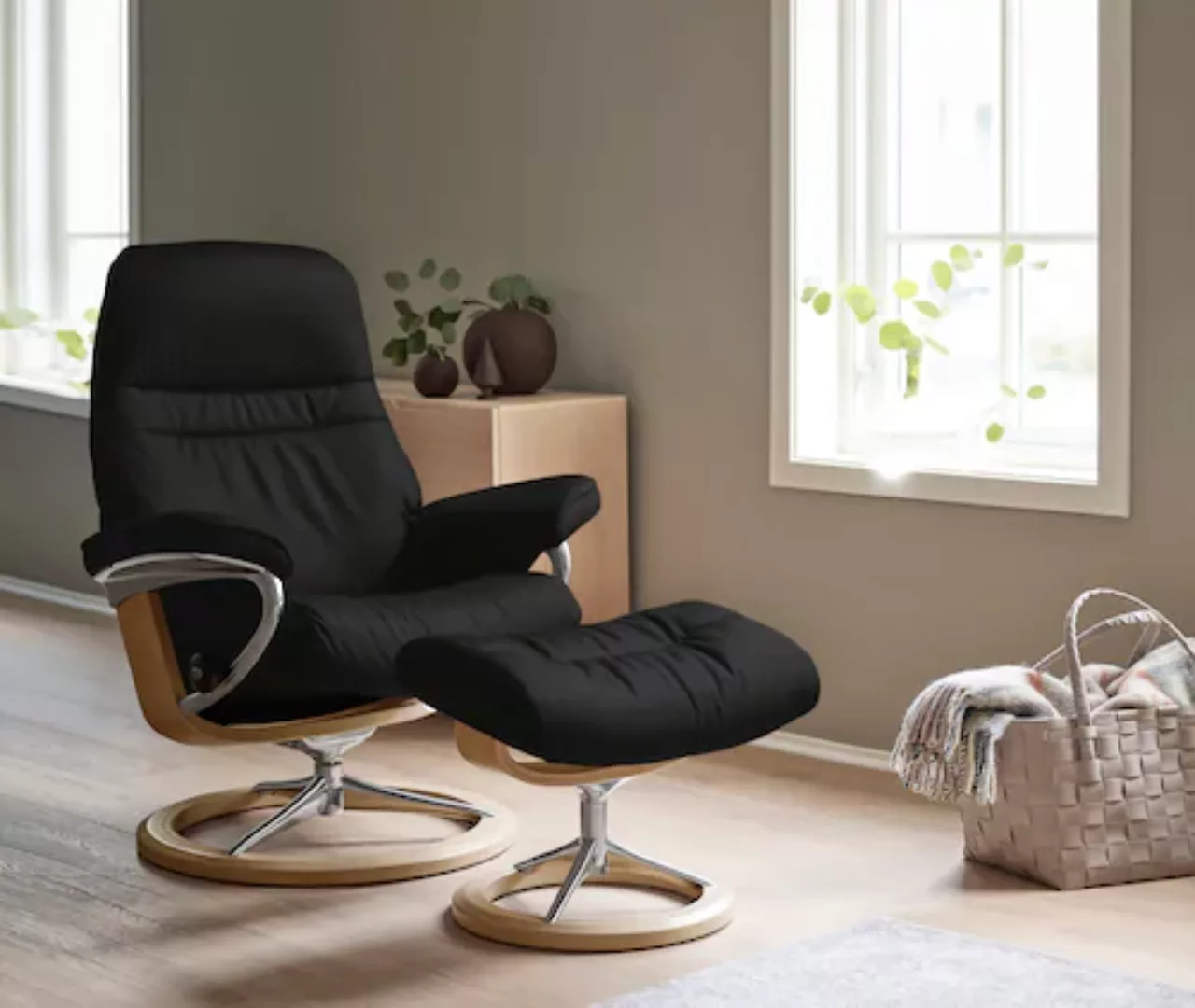 Stressless Relaxsessel "Sunrise", mit Signature Base, Größe S, Gestell Eich günstig online kaufen