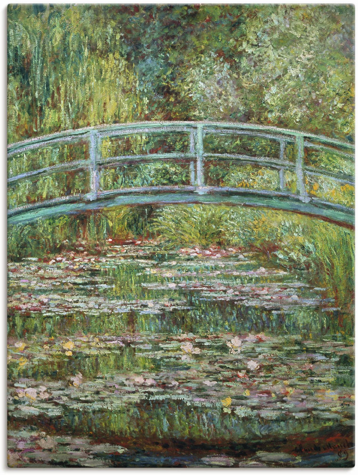 Artland Wandbild »Japanische Brücke. 1899.«, Gewässer, (1 St.), als Leinwan günstig online kaufen