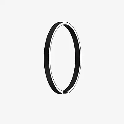 Occhio Mito Sfera Su 40 Leuchtspiegel LED, Kopf schwarz matt - Occhio Air günstig online kaufen