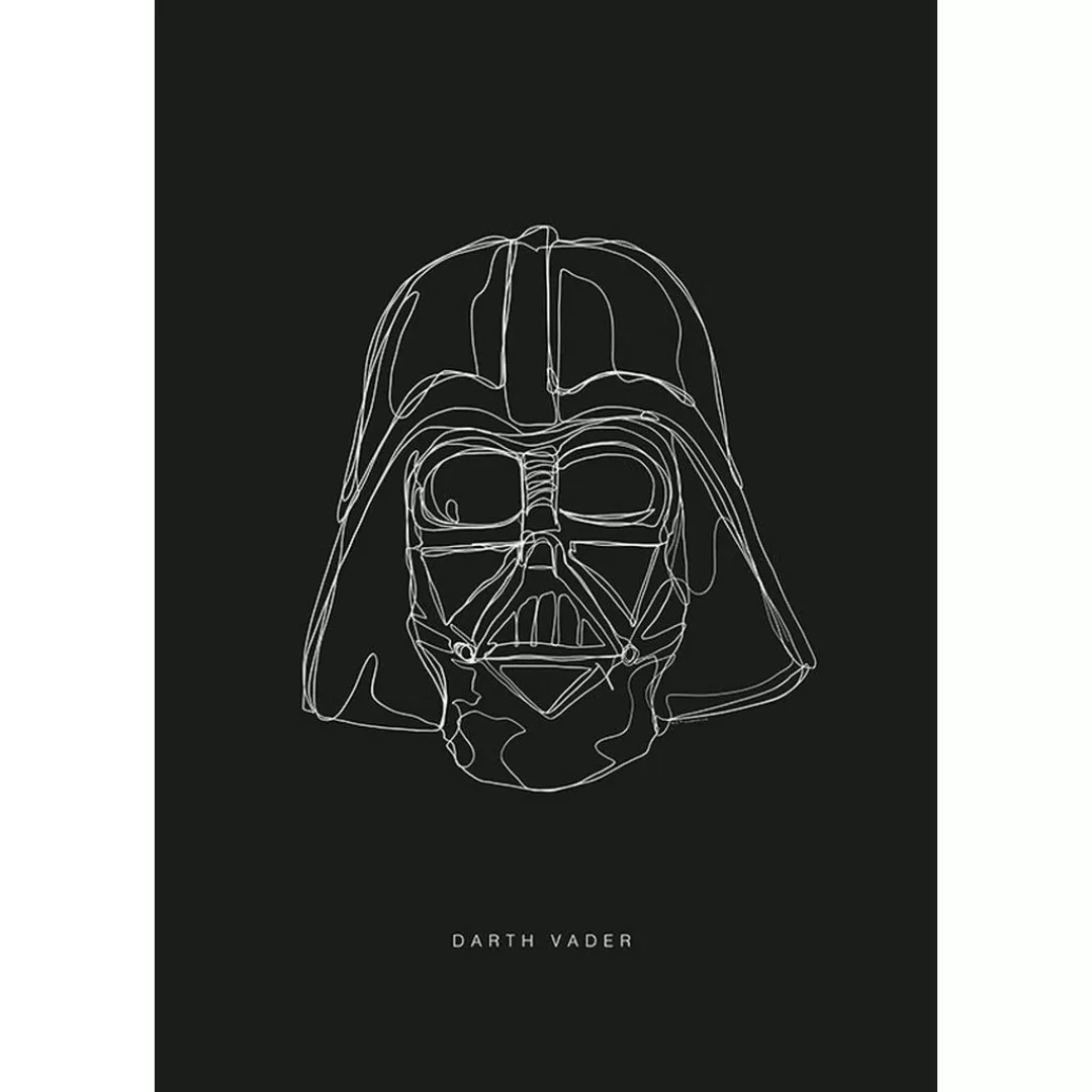 Komar Wandbild Star Wars Lines Dark Side Vader Star Wars B/L: ca. 50x70 cm günstig online kaufen