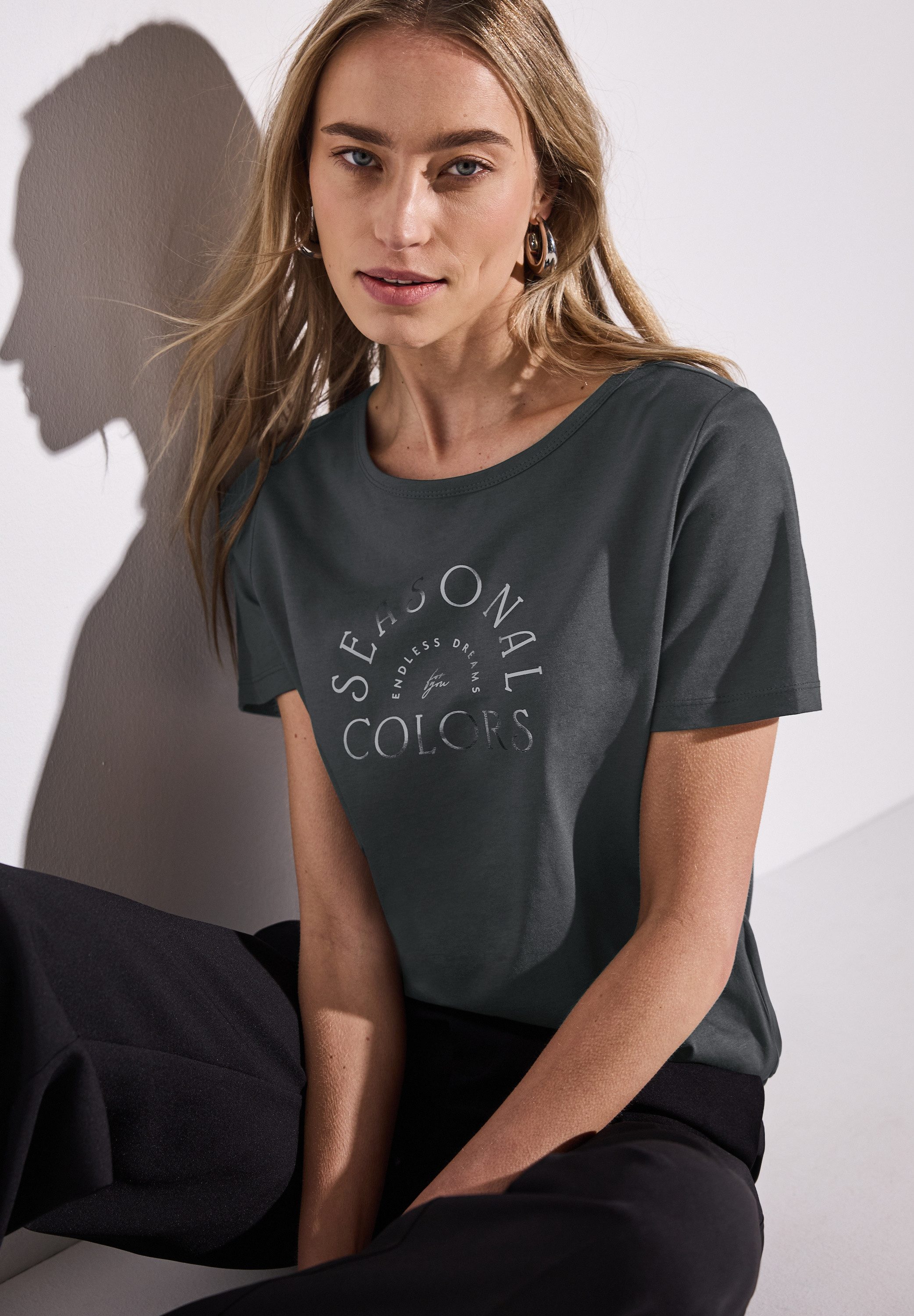 STREET ONE T-Shirt, mit Rundhalsausschnitt günstig online kaufen