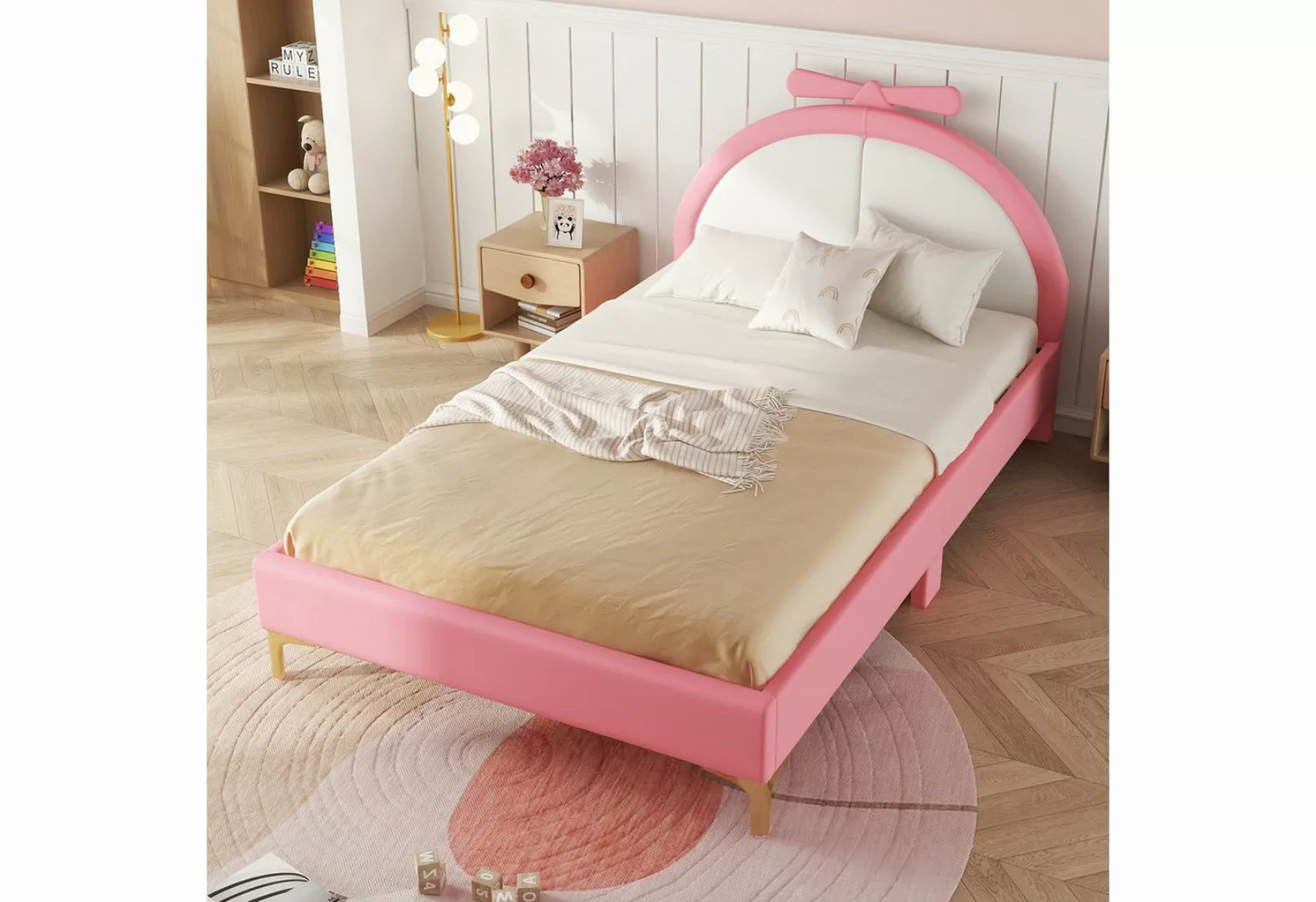 WISHDOR Kinderbett Funktionsbett Flachbett Polsterbett (stilvoll und einfac günstig online kaufen