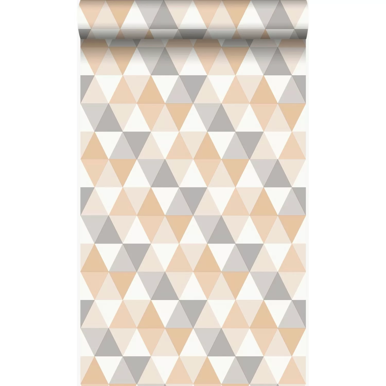 Origin Wallcoverings Tapete Grafische Dreiecke Beige 53 cm x 10,05 m 347223 günstig online kaufen