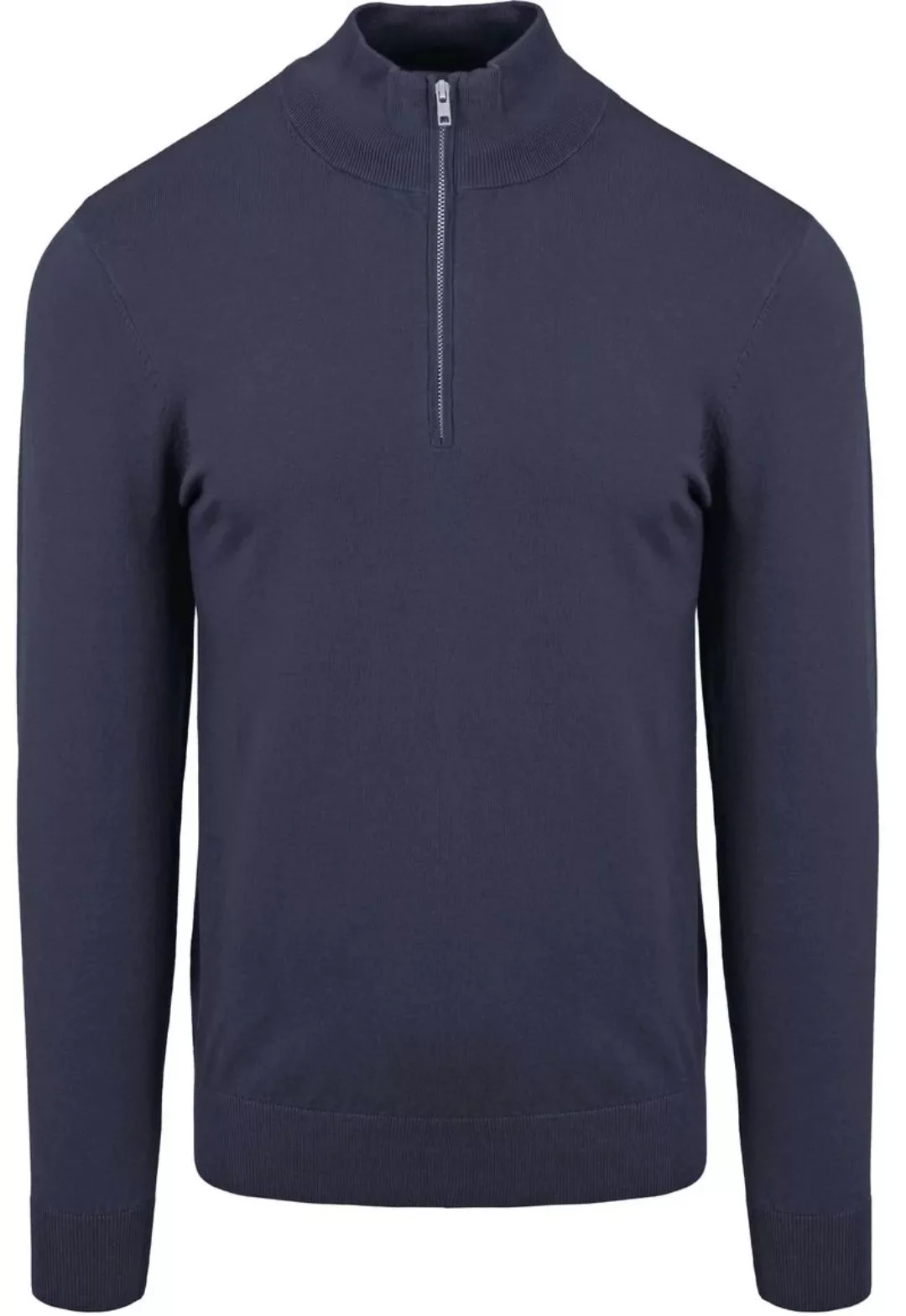 Profuomo Half Zip Pullover Luxury Navy - Größe M günstig online kaufen