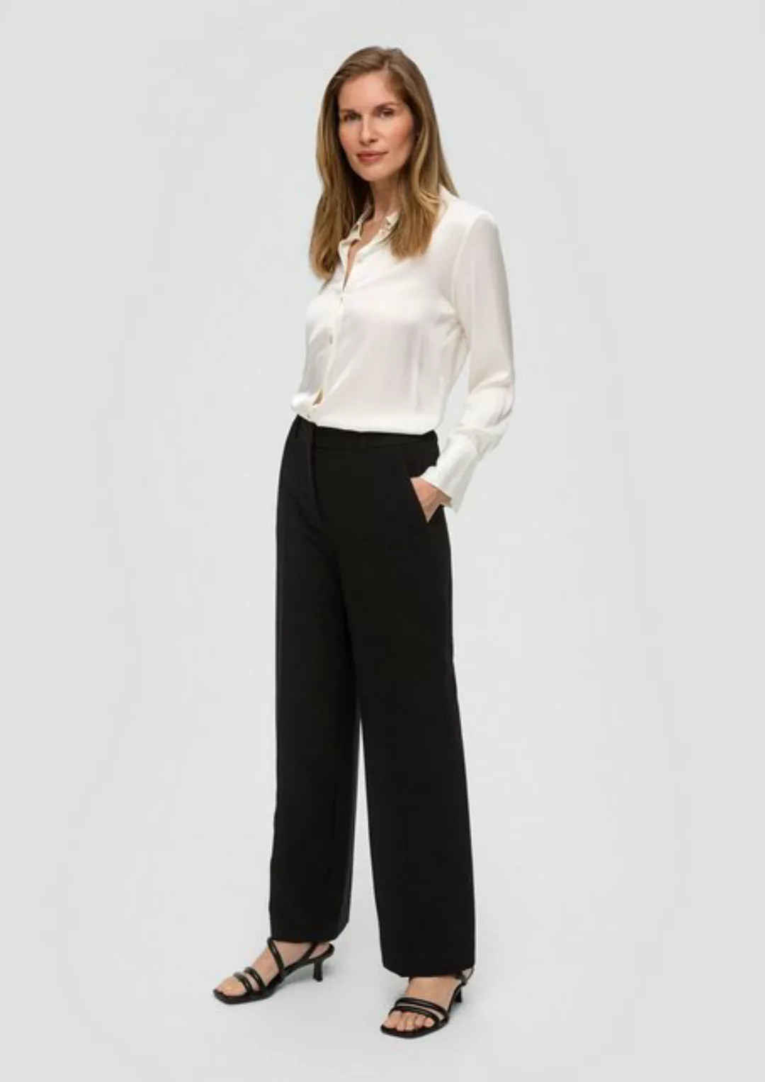 s.Oliver BLACK LABEL Stoffhose Hose mit Wide Leg günstig online kaufen