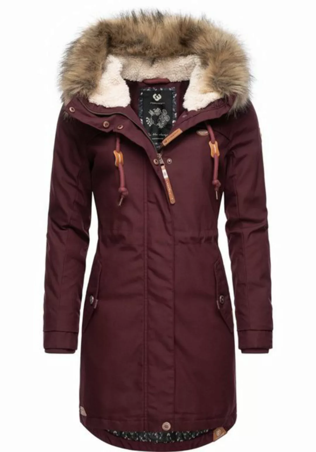 Ragwear Winterjacke Tawny stylischer Winterparka mit großer Kapuze und Kuns günstig online kaufen