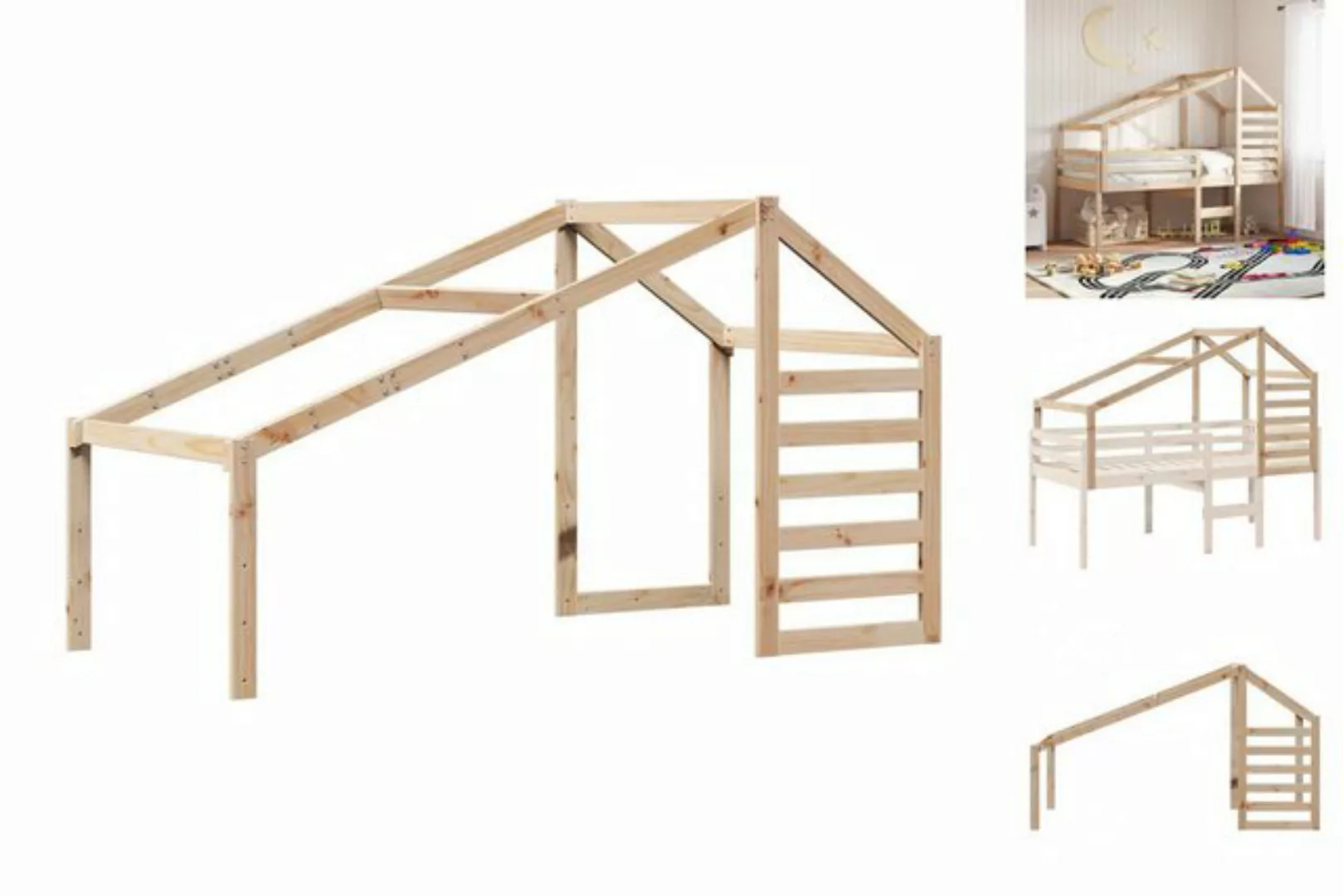 vidaXL Kinderbett Dach für Kinderbett 188x97x113 cm Massivholz Kiefer günstig online kaufen