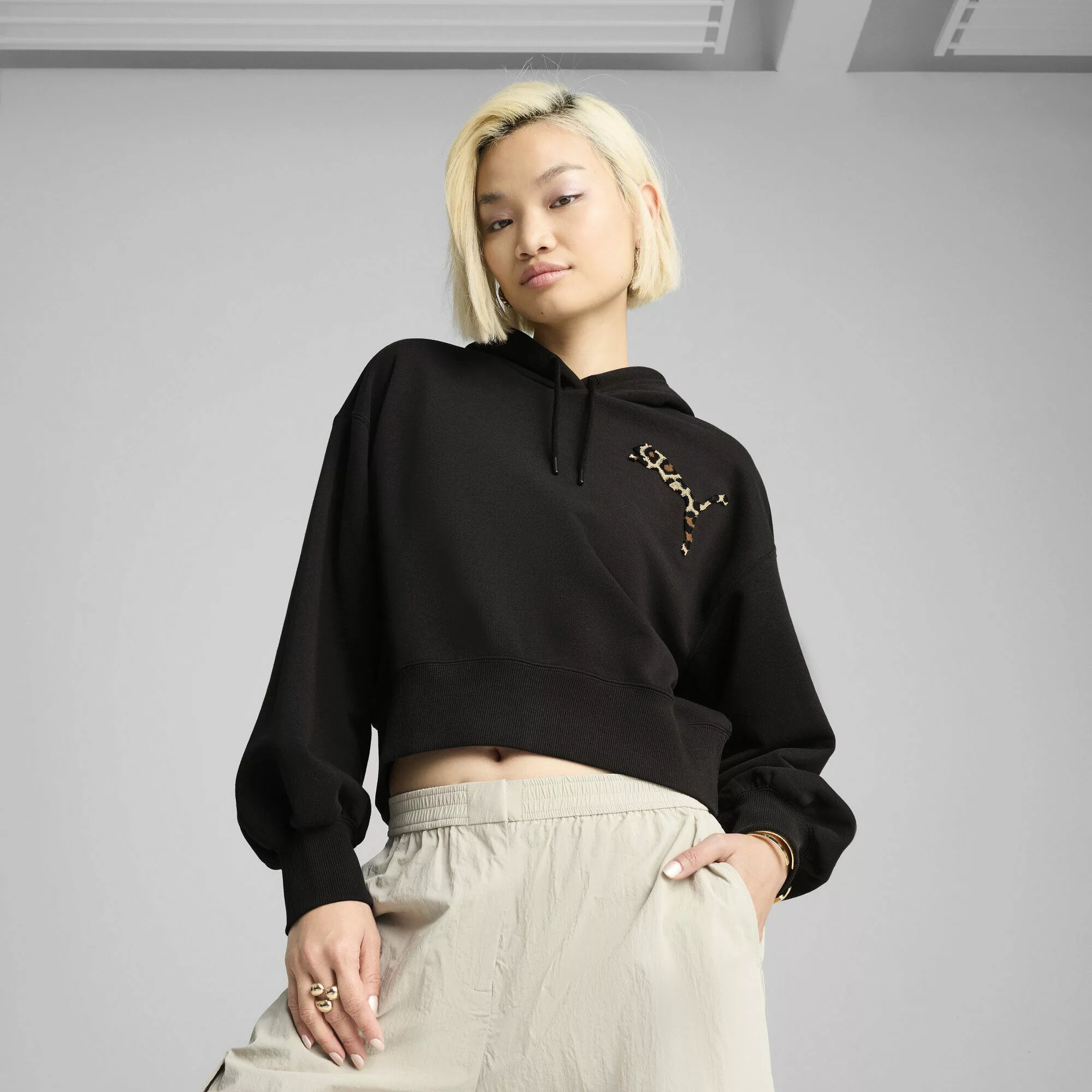 PUMA Hoodie LEO LUXE Relaxed Cropped günstig online kaufen