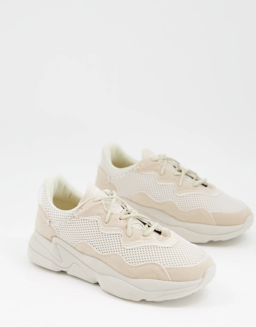 In The Style x Jac Jossa – Sneaker in Beige mit Kontrasteinsätzen-Rosa günstig online kaufen