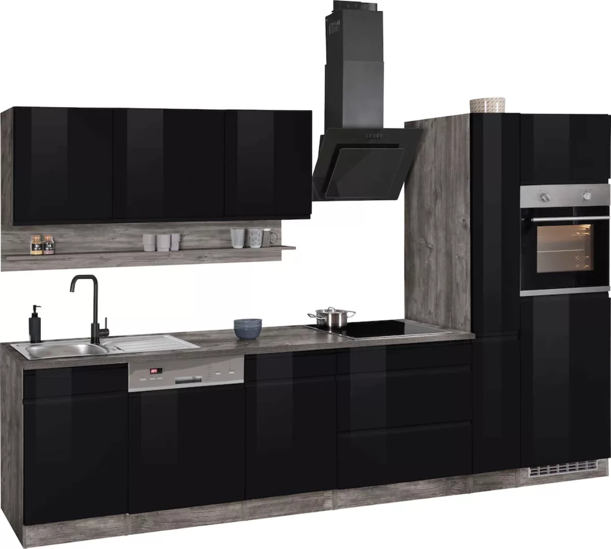Kochstation Küche »KS-Virginia«, Breite 330 cm, wahlweise mit Induktion günstig online kaufen