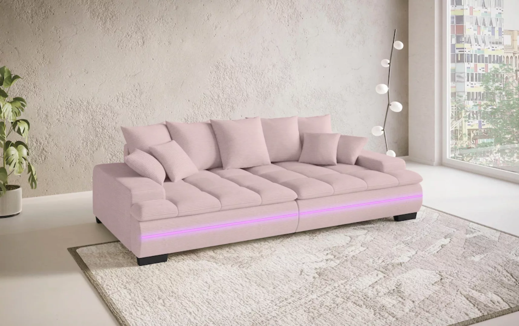 Mr. Couch Big-Sofa "Haiti II RGB-LED", RGB-LED Beleuchtung, mit Handwerklic günstig online kaufen