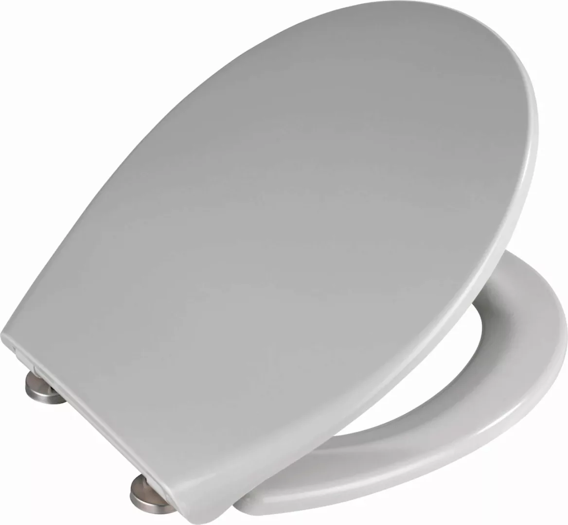 WENKO Premium WC-Sitz Samos Concrete Grey, aus antibakteriellem Duroplast, günstig online kaufen