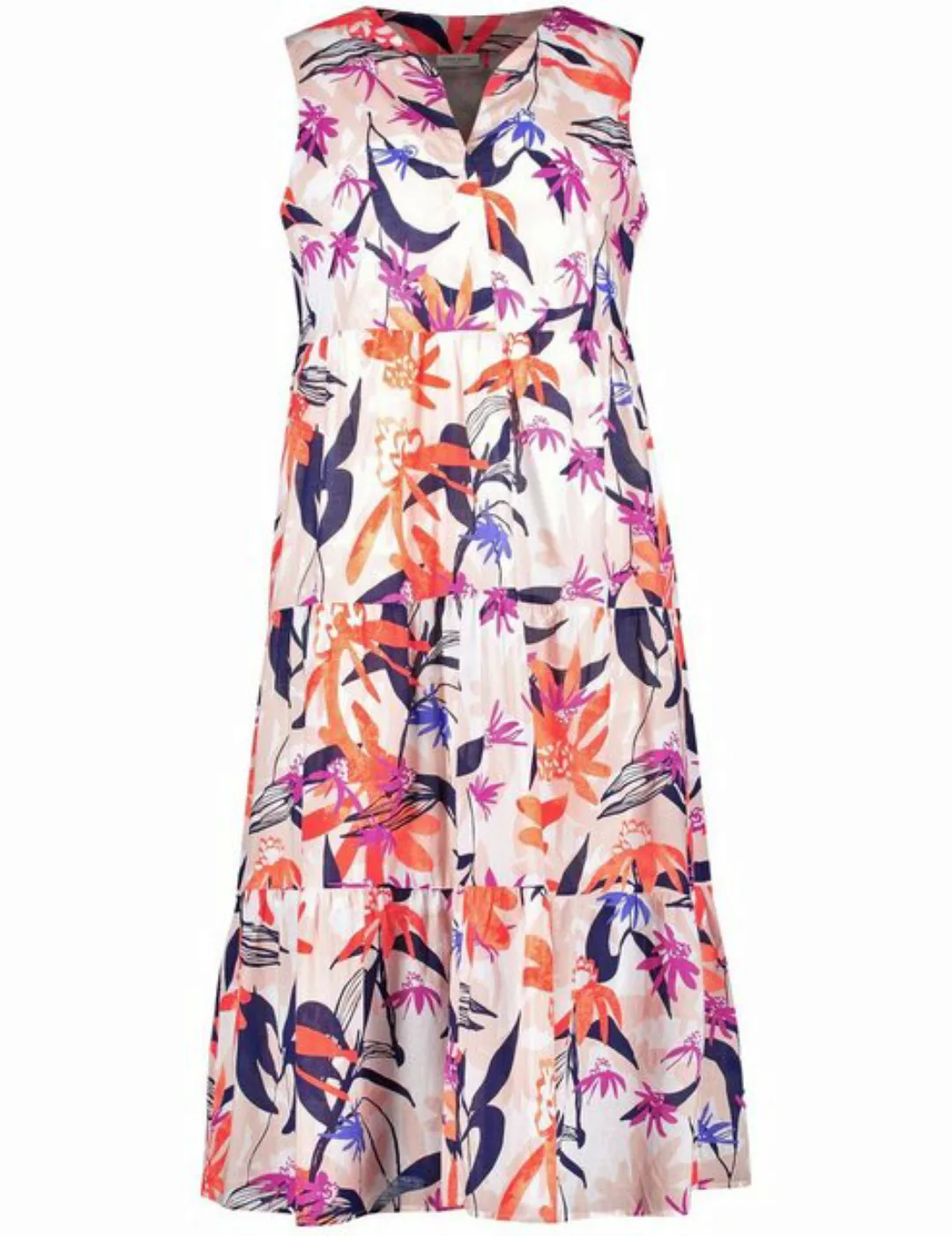 GERRY WEBER A-Linien-Kleid Midikleid mit Stufenverarbeitung günstig online kaufen