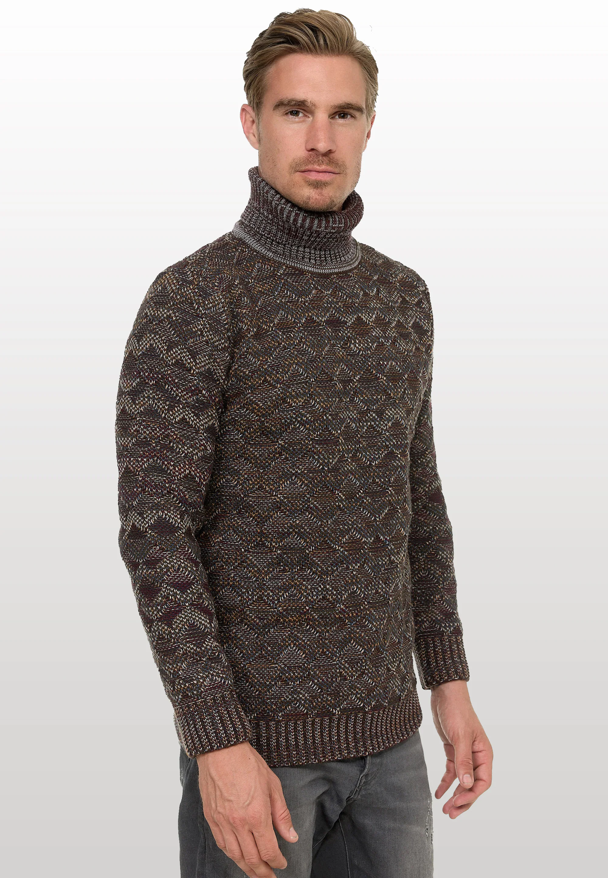 Rusty Neal Strickpullover, mit angesagtem Karo-Design günstig online kaufen