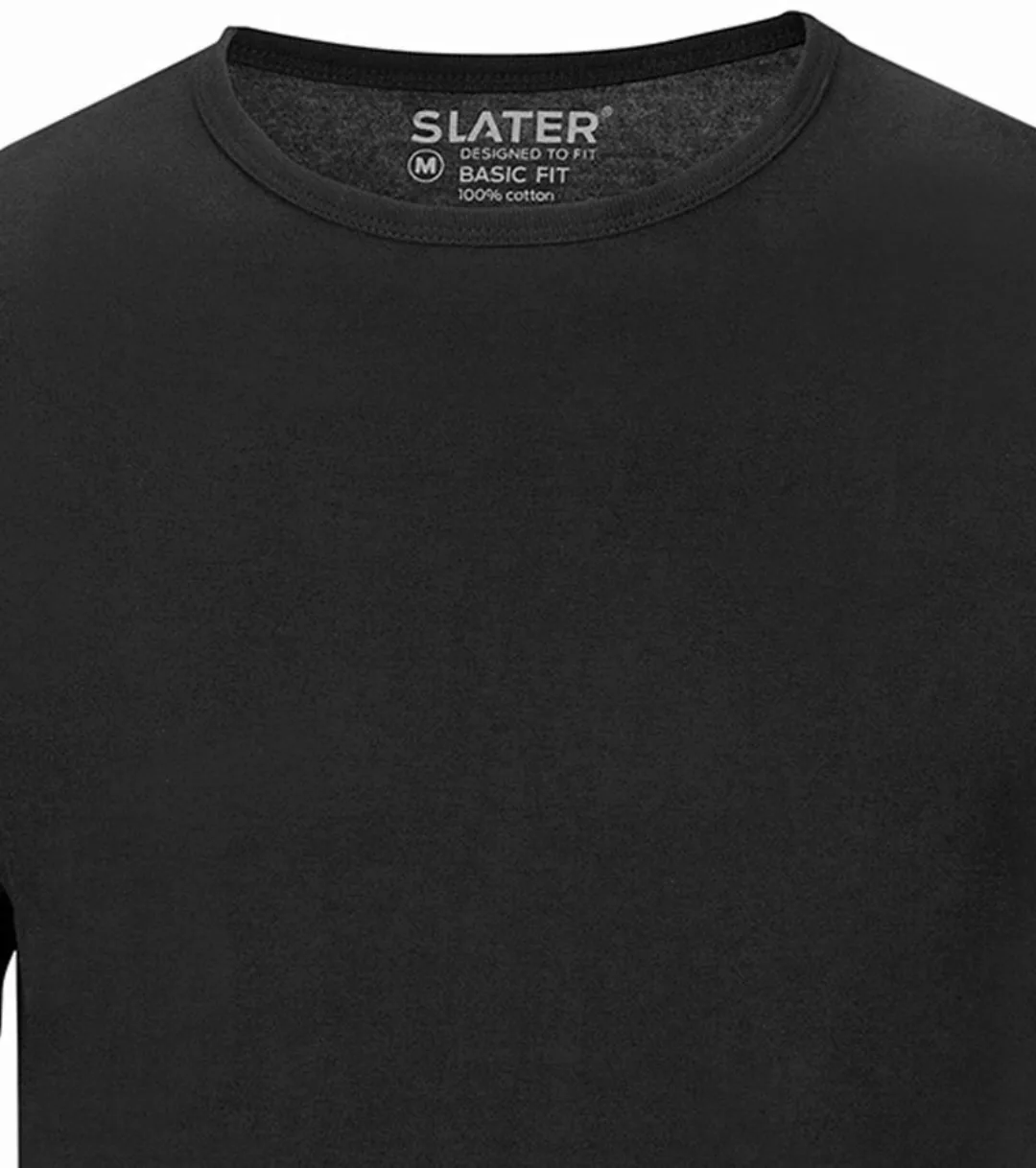 Slater 2er-Pack Basic Fit T-shirt Schwarz - Größe L günstig online kaufen