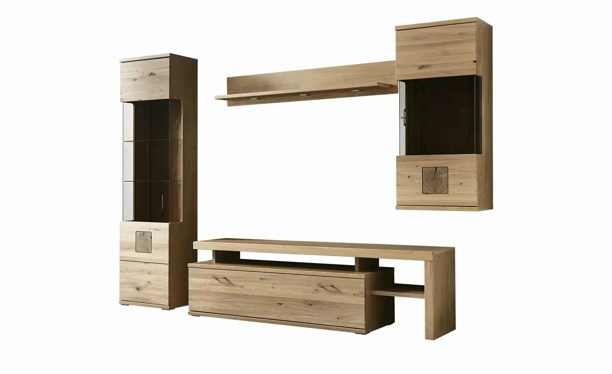 Woodford Wohnkombination  Ken ¦ holzfarben ¦ Maße (cm): B: 290 H: 209 T: 51 günstig online kaufen