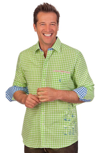 orbis Trachtenhemd Trachtenhemd - BOCKIG - rot, apfelgrün günstig online kaufen