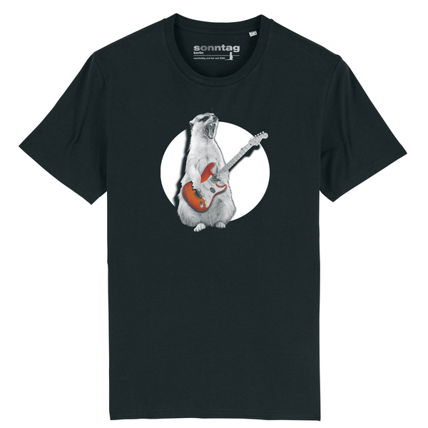 Erdmännchen Mit E-gitarre – Unisex T-shirt günstig online kaufen