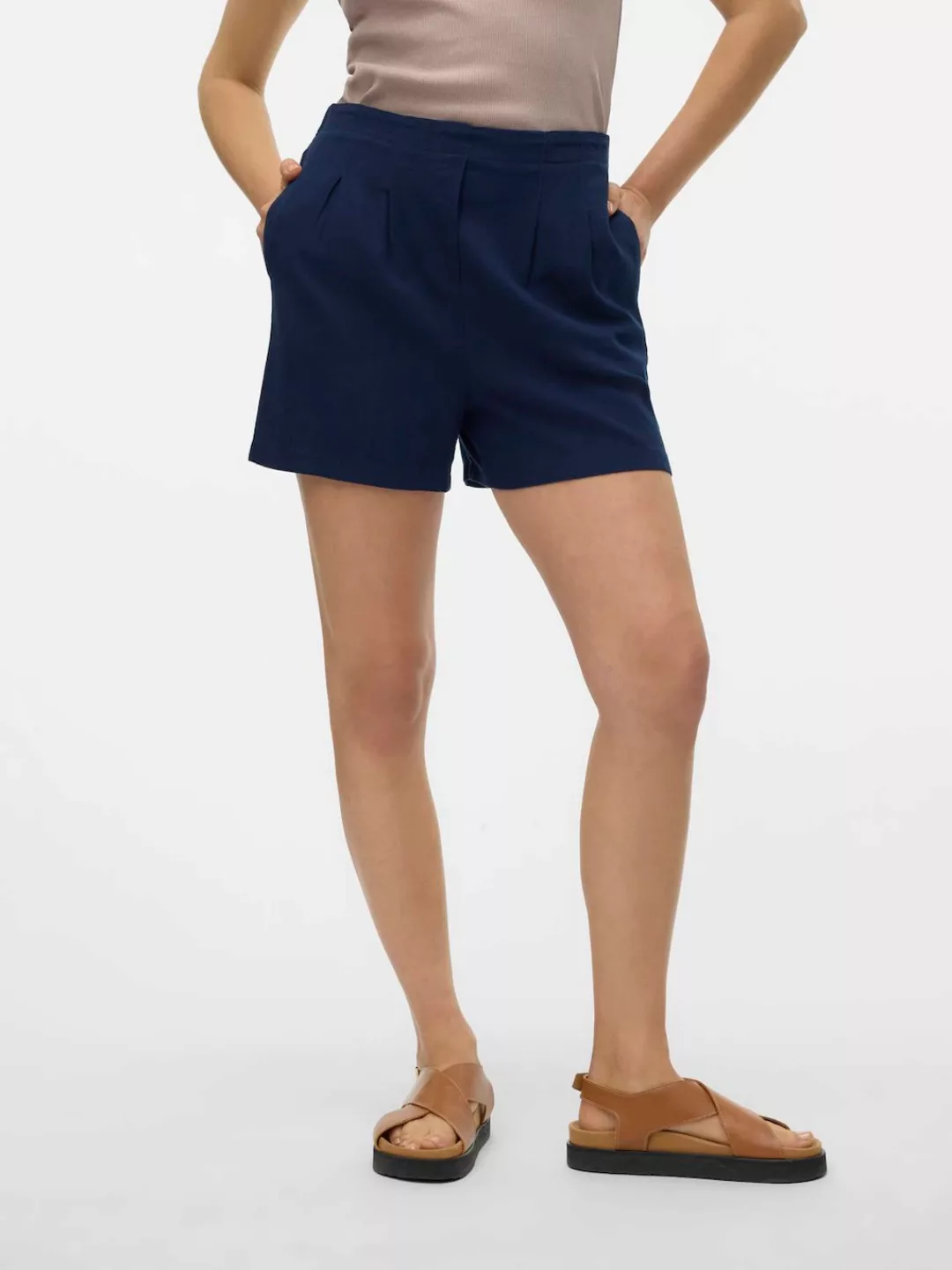 Vero Moda Shorts "VMJESMILO HW SHORTS WVN GA NOOS", mit Leinen günstig online kaufen