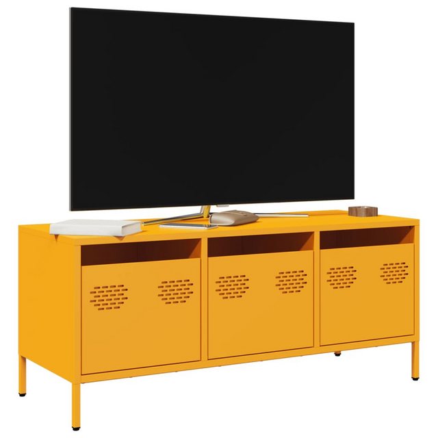 vidaXL Schrankmodule TV-Schrank Senfgelb 101,5x39x43,5 cm Kaltgewalzter Sta günstig online kaufen