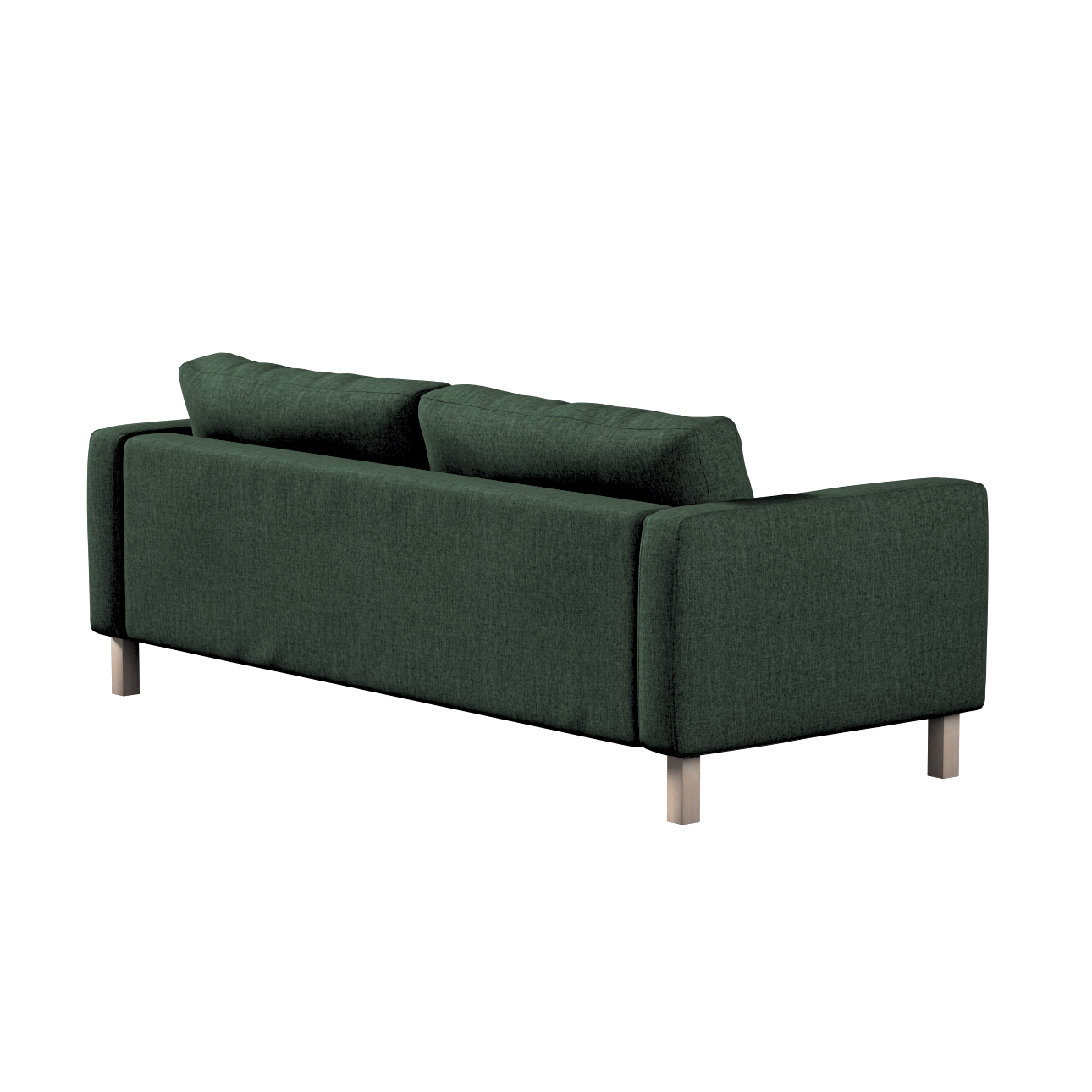 Bezug für Karlstad 3-Sitzer Sofa nicht ausklappbar, kurz, dunkelgrün, Bezug günstig online kaufen