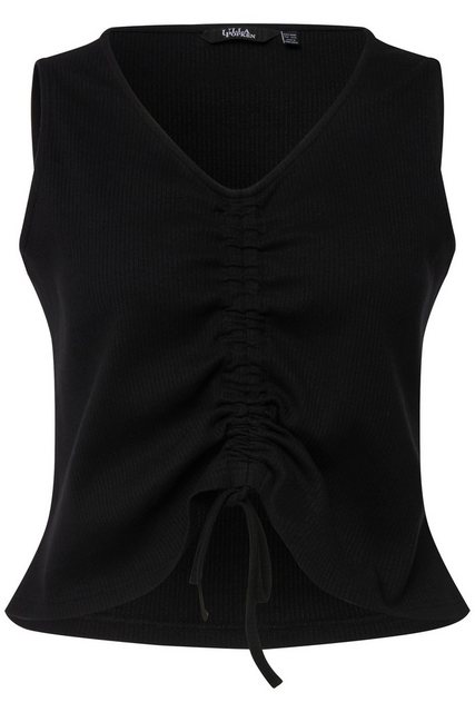 Ulla Popken Longtop Top Rippjersey Slim V-Ausschnitt ärmellos günstig online kaufen