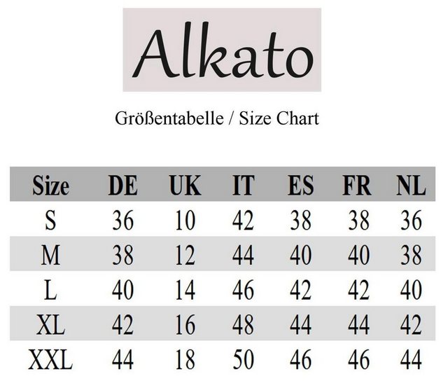 Alkato Longshirt Alkato Damen Viskose Shirt 3/4 Arm Longshirt Top günstig online kaufen