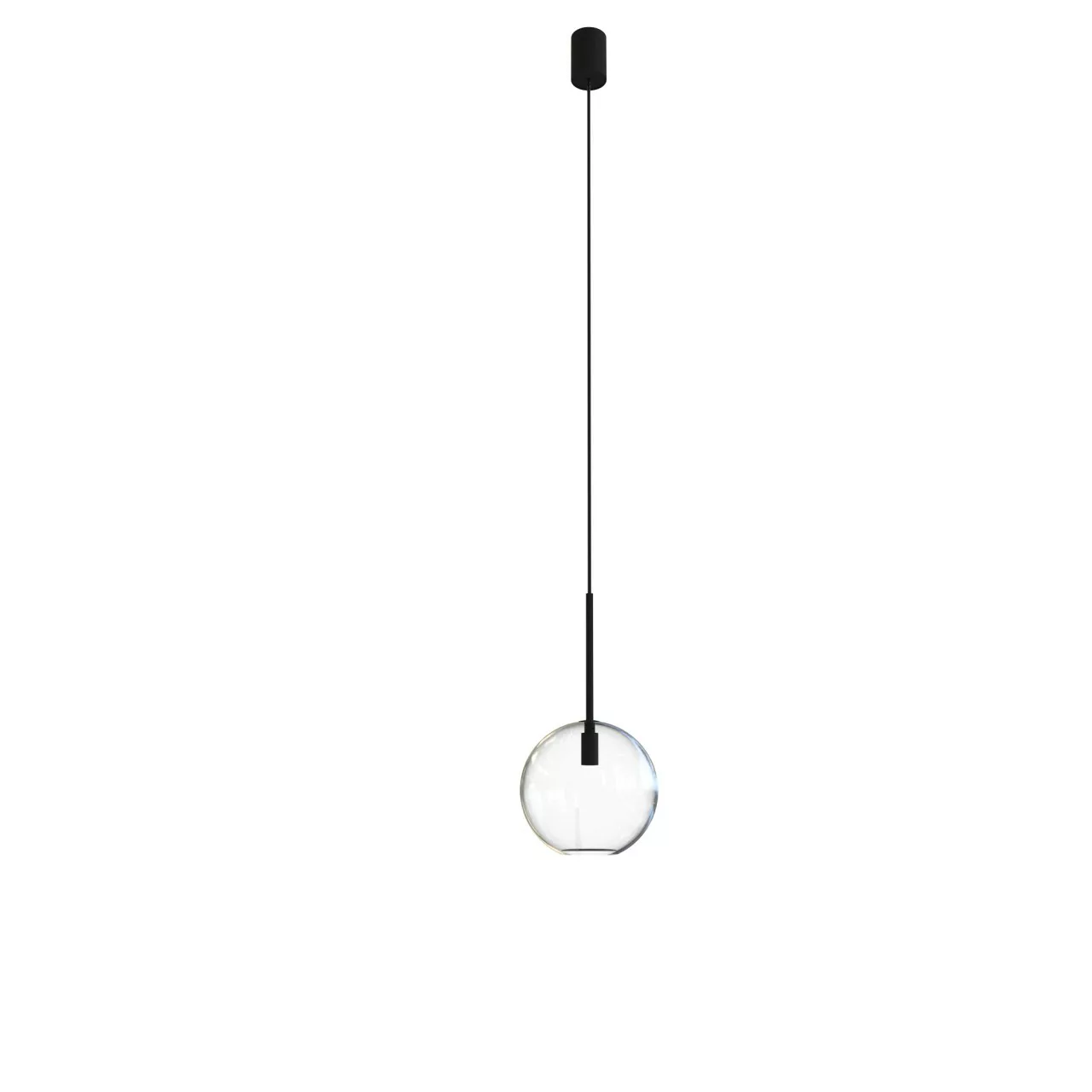 Pendelleuchte Transparent Schwarz Glas Kugel ⌀ 15cm Sphere günstig online kaufen