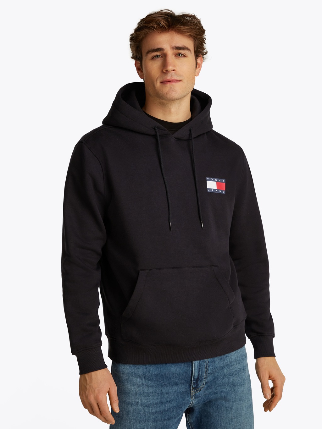 Tommy Jeans Sweatshirt TJM REG ESSENTIAL FLAG HOOD EXT mit bedruckten Marke günstig online kaufen