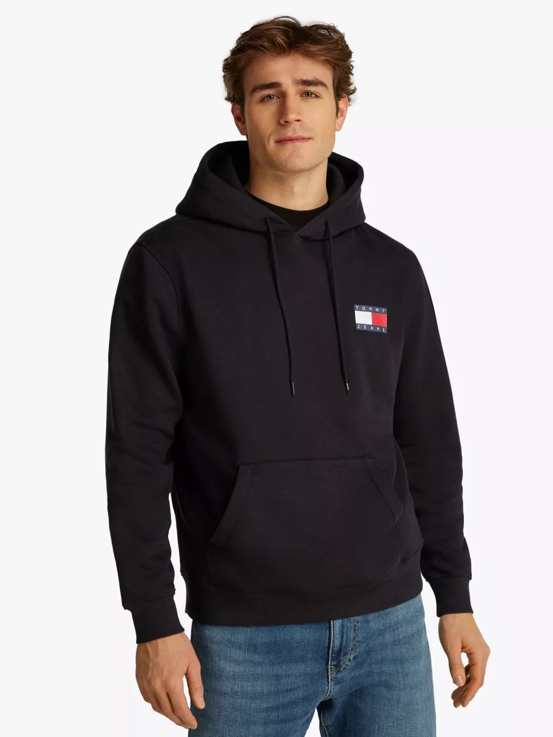 Tommy Jeans Sweatshirt "TJM REG ESSENTIAL FLAG HOOD EXT", mit bedruckten Ma günstig online kaufen