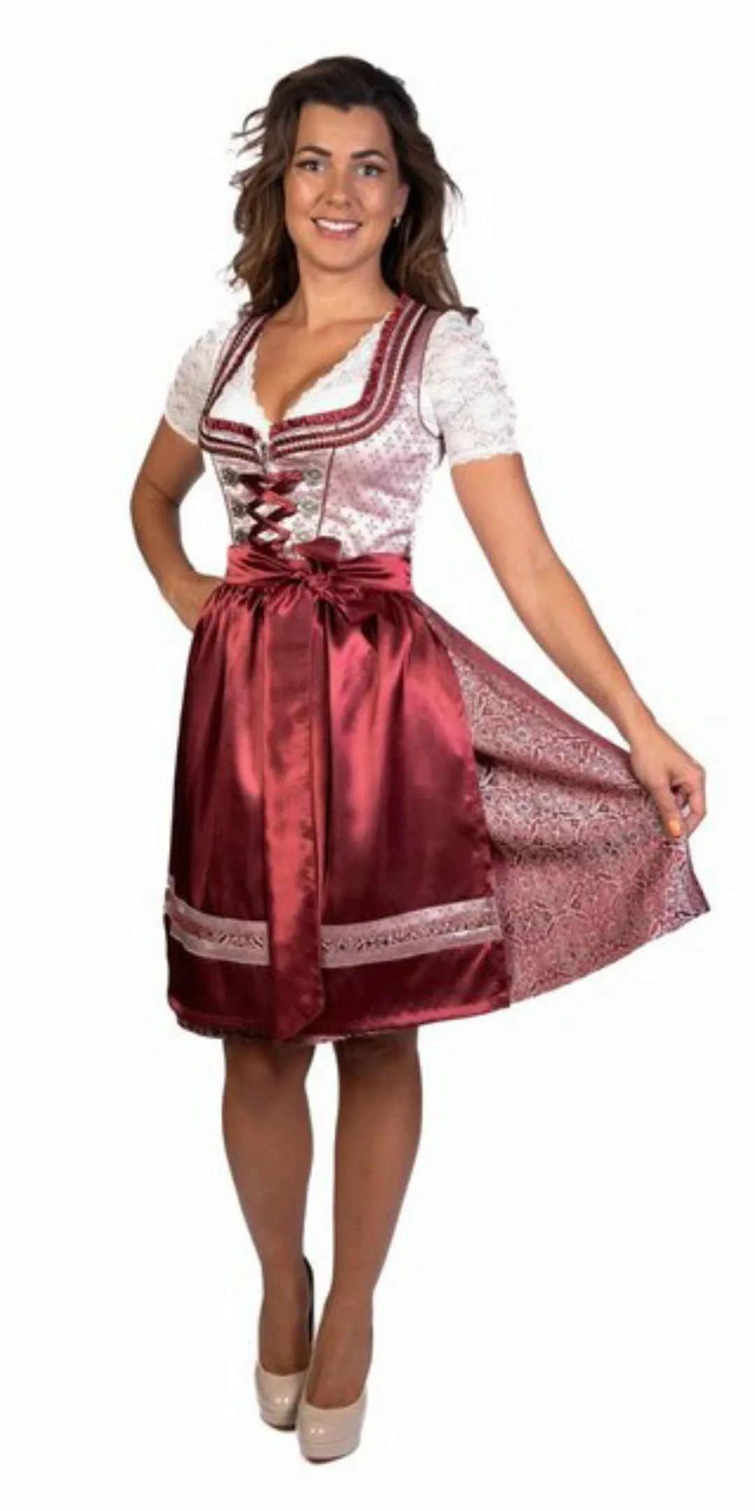 Trachtl Dirndl Trachtl Midi Dirndl Kerstin Bordeaux günstig online kaufen