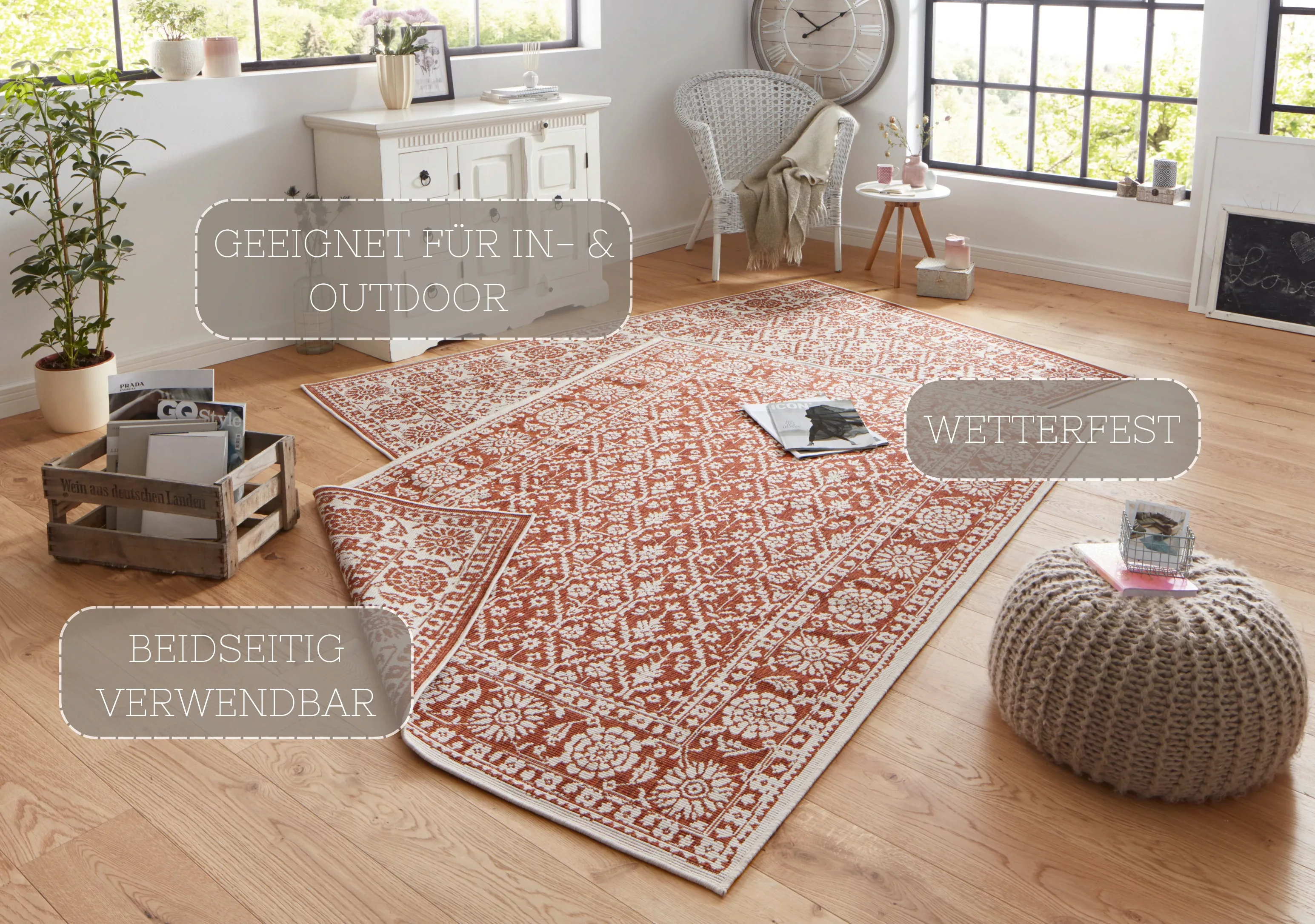 NORTHRUGS Teppich »Curacao«, rechteckig, 5 mm Höhe, In-& Outdoor, Läufer, W günstig online kaufen