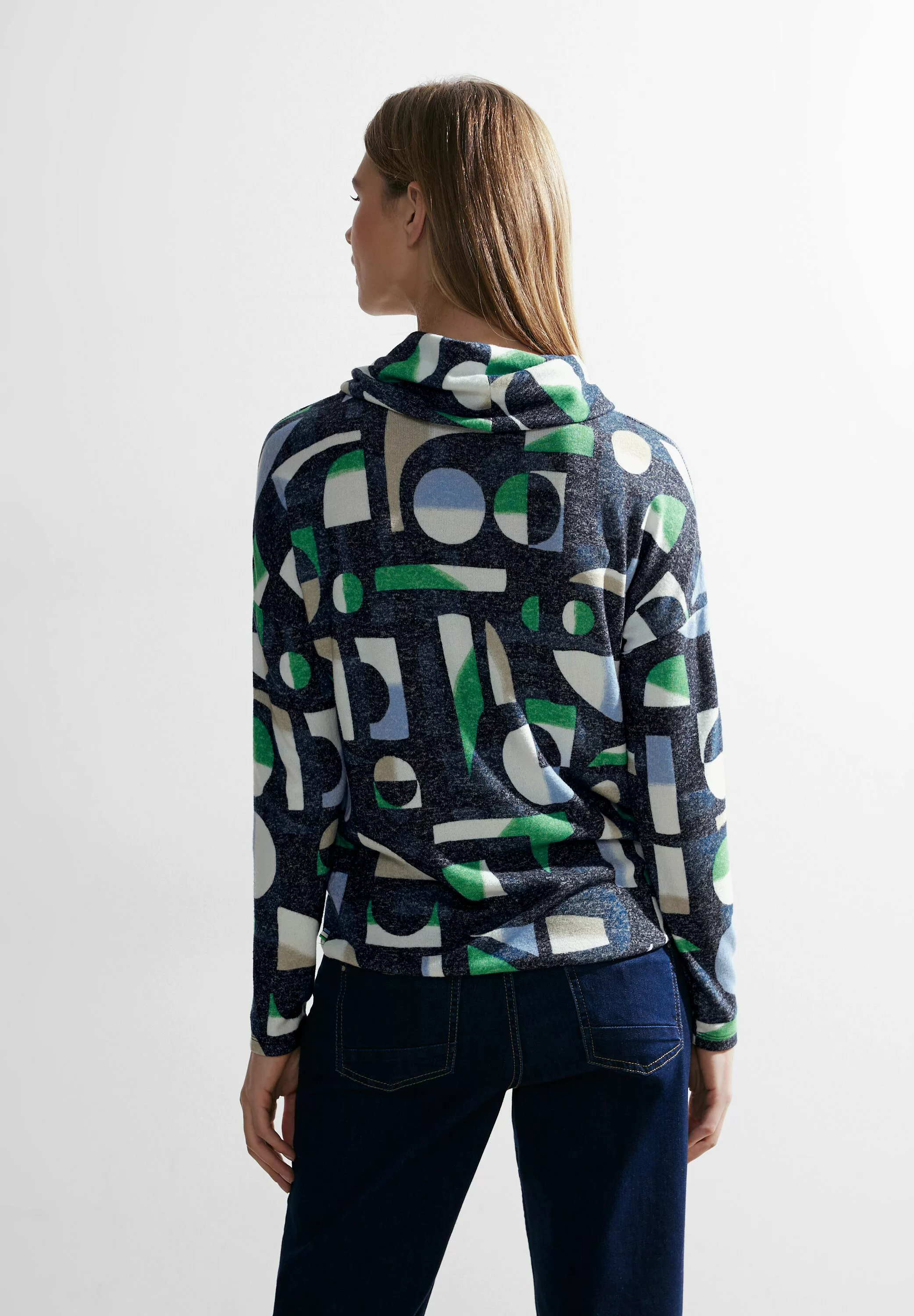 Cecil Langarmshirt mit geometrischem Muster günstig online kaufen