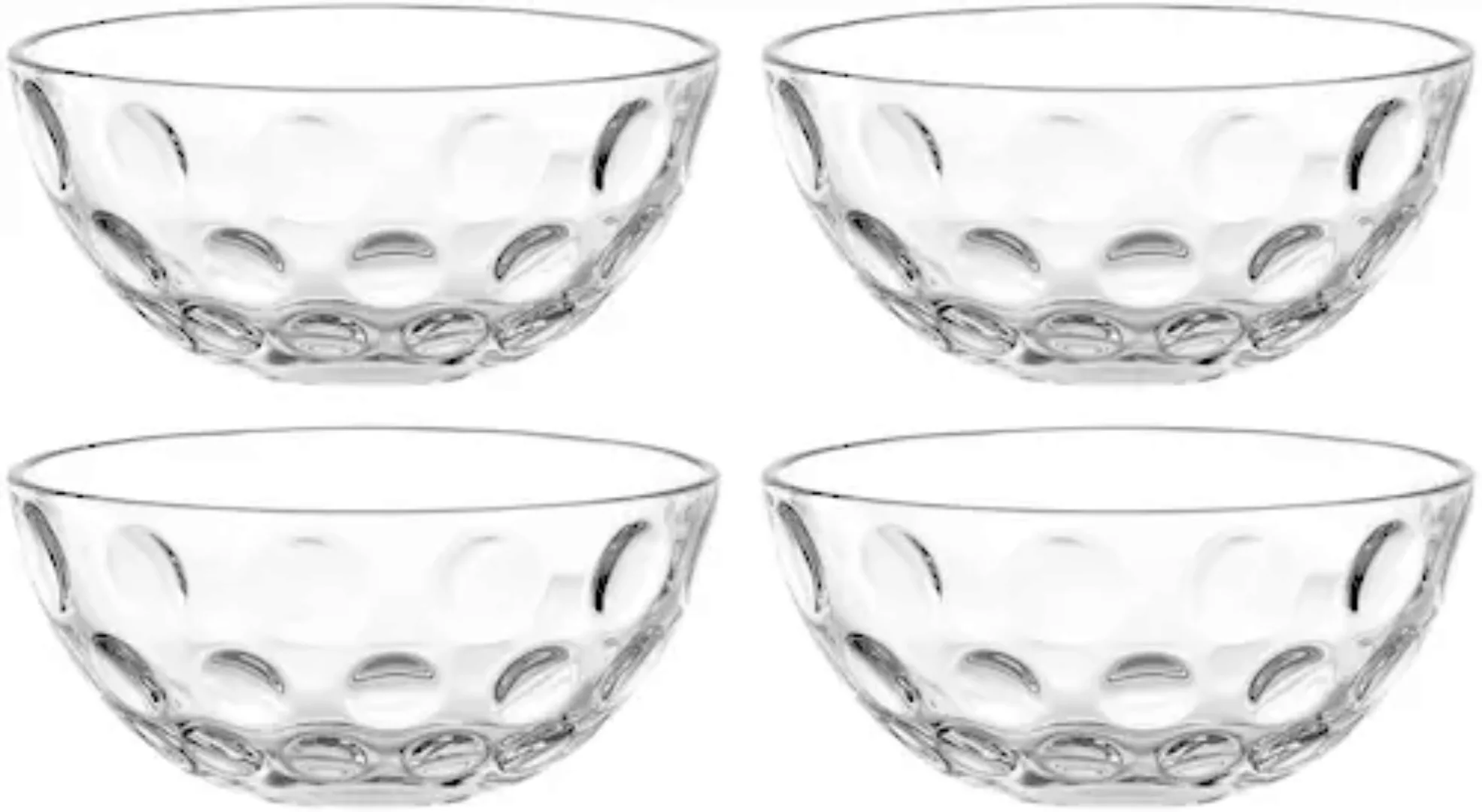 LEONARDO Schale »CUCINA OPTIC, 4er-Set«, 4 tlg., aus Glas, Spülmaschinengee günstig online kaufen