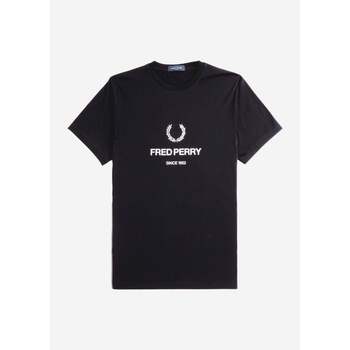 Fred Perry  T-Shirts & Poloshirts Grafik-T-Shirt – Schwarz günstig online kaufen