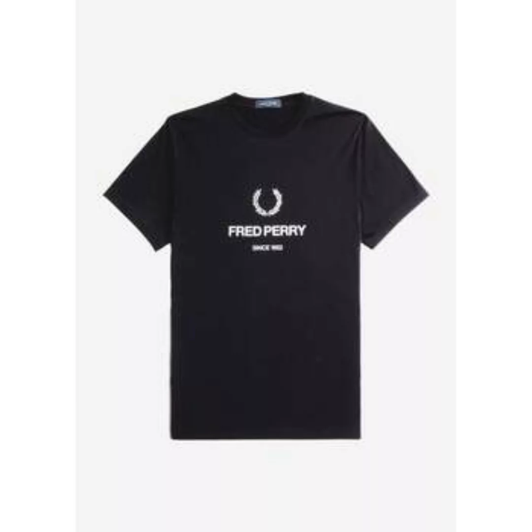 Fred Perry  T-Shirts & Poloshirts Grafik-T-Shirt – Schwarz günstig online kaufen