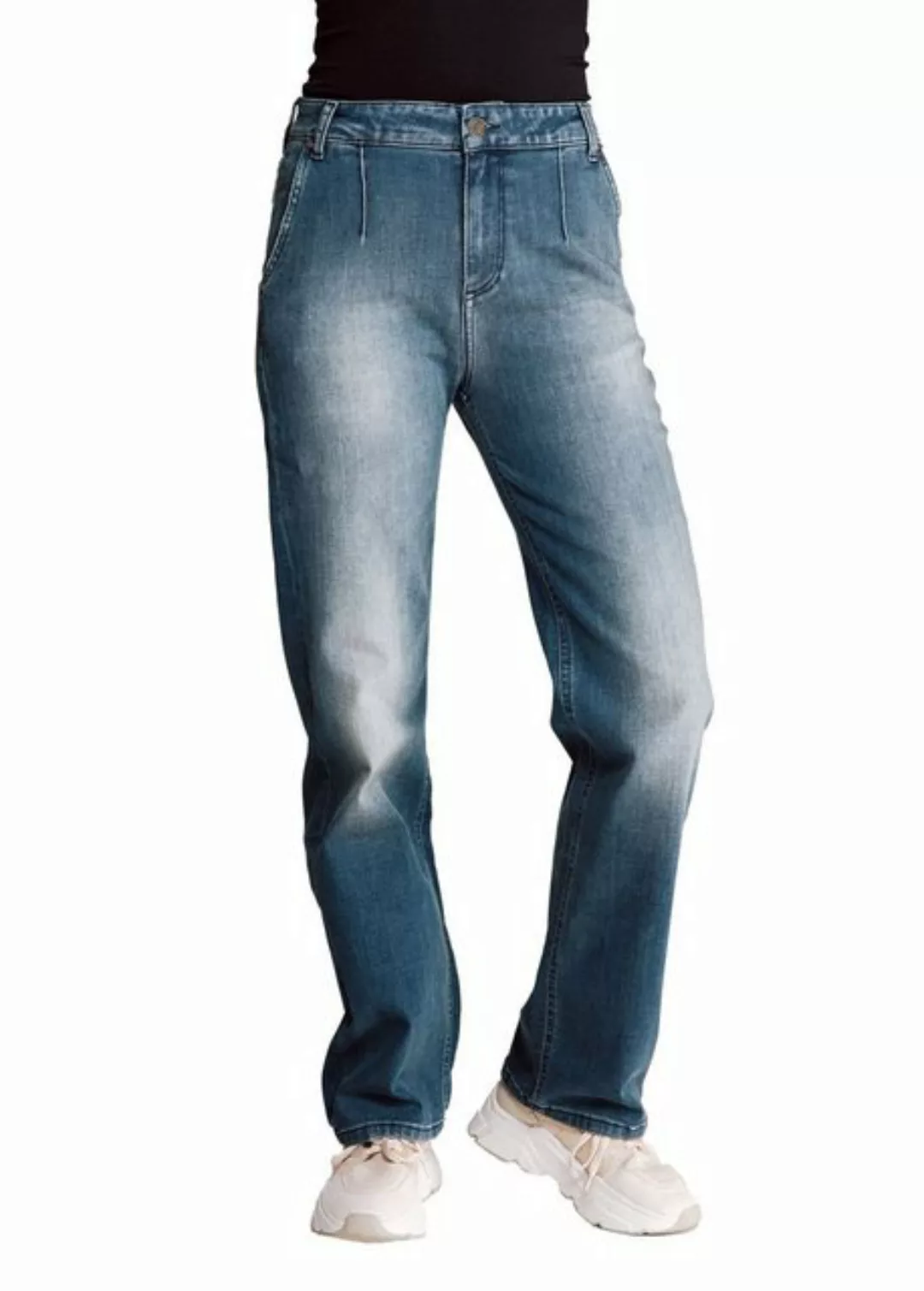 Zhrill Mom-Jeans Jeans Schlaghose LOU Blue angenehmer Tragekomfort günstig online kaufen