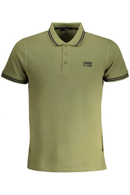 Cavalli Class Poloshirt Grünes Kurzarm-Polohemd für Herren mit günstig online kaufen