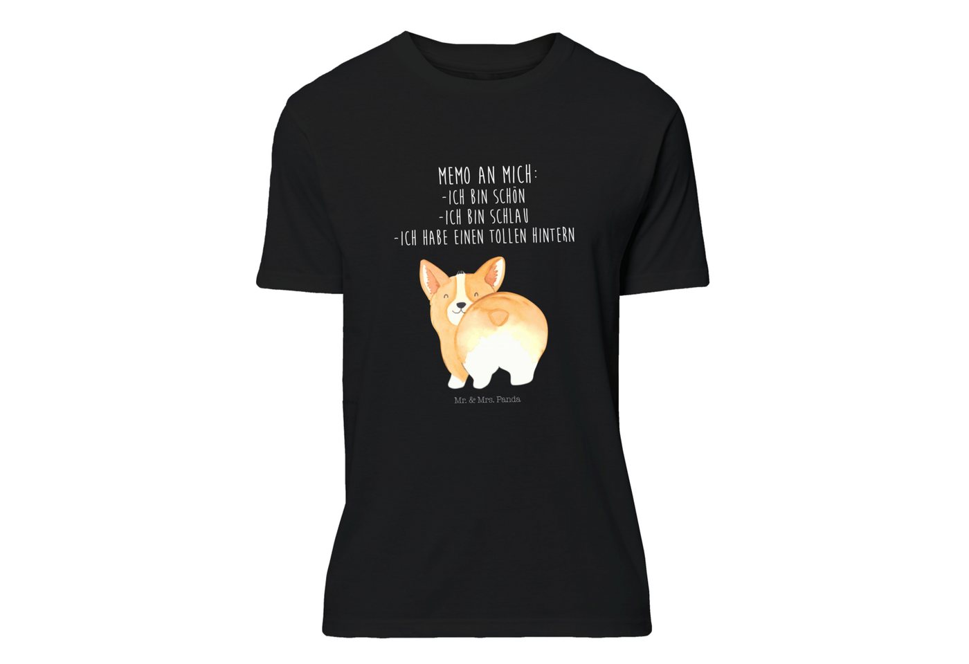 Mr. & Mrs. Panda T-Shirt Corgie Po - Schwarz - Geschenk, Party, Lustiges T- günstig online kaufen