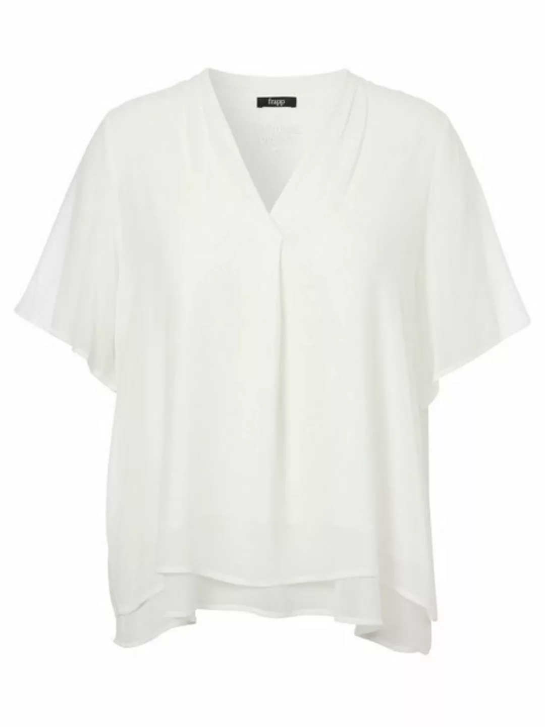 FRAPP Klassische Bluse mit transparentem Chiffon günstig online kaufen