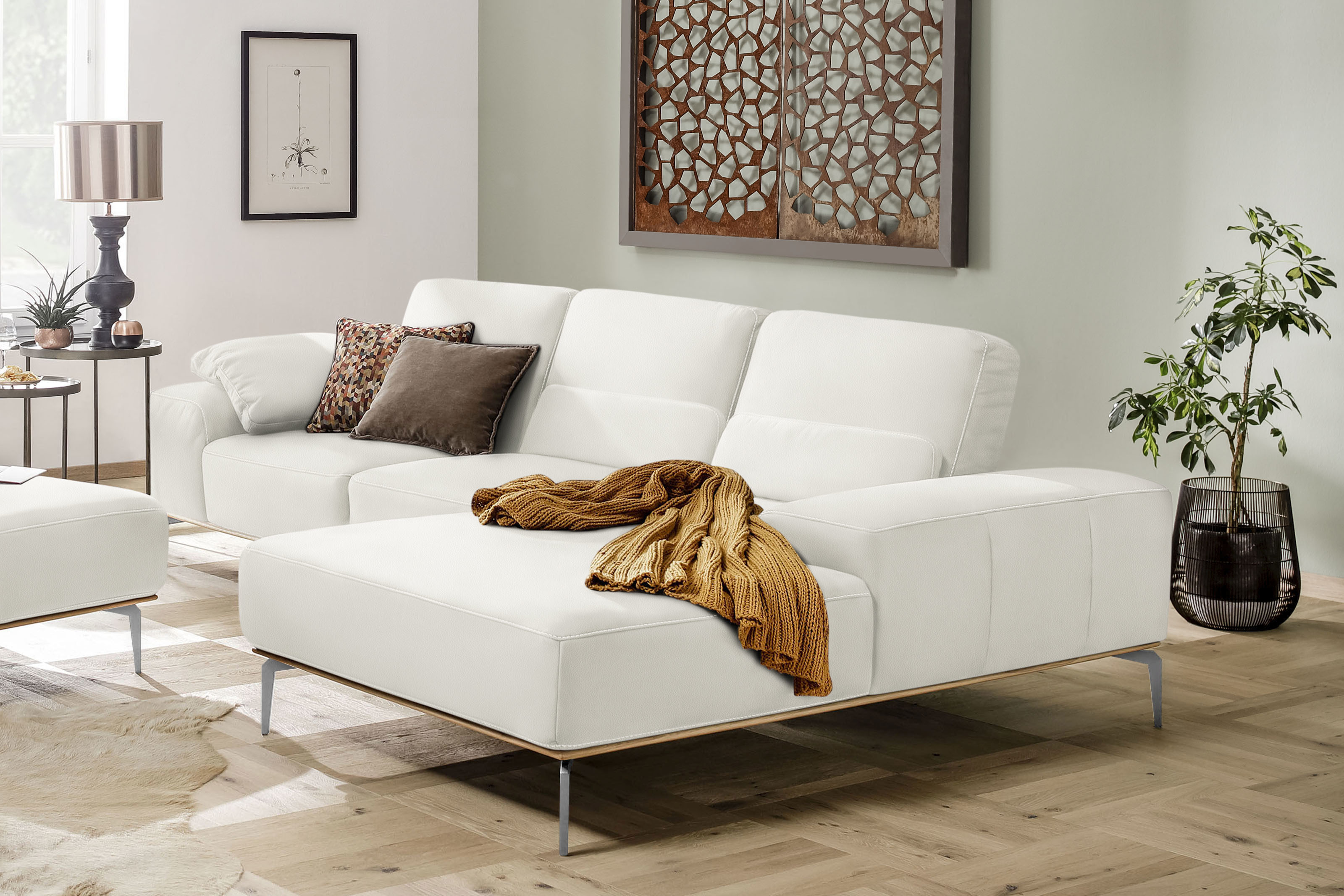 W.SCHILLIG Ecksofa "run, Designsofa, bequem, L-Form", mit elegantem Holzsoc günstig online kaufen