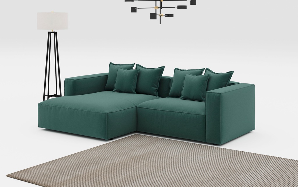 INOSIGN Ecksofa "Cowboy L-Form", mit 6 Kissen, kubisches Sofa günstig online kaufen